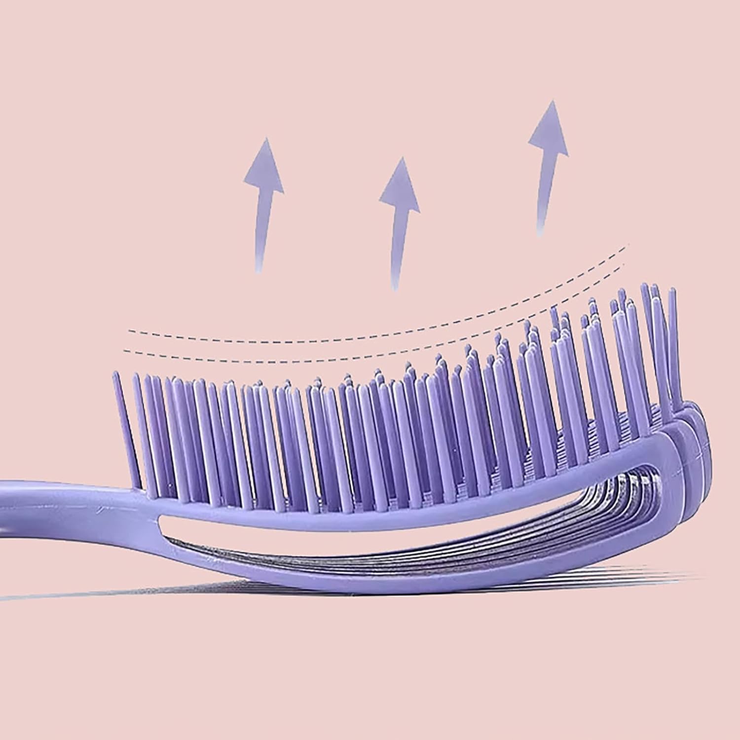 Mini cepillo desenredante flexible para cabello