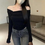 Blusa asimétrica manga larga - Dressygt