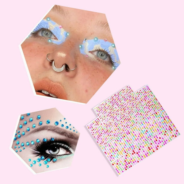 stickers en forma de perlas para makeup