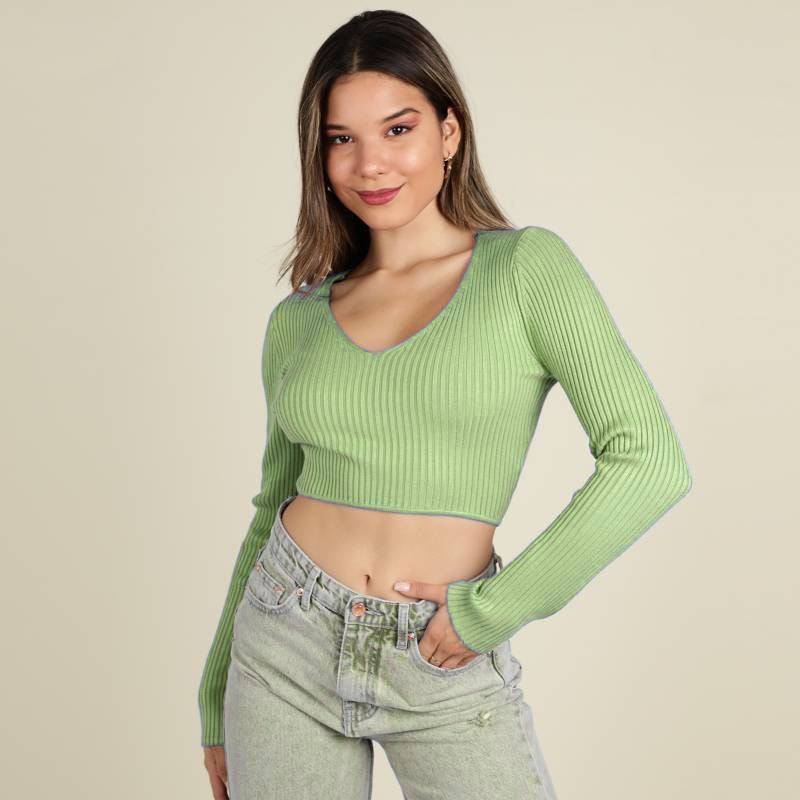 Blusa con escote en V