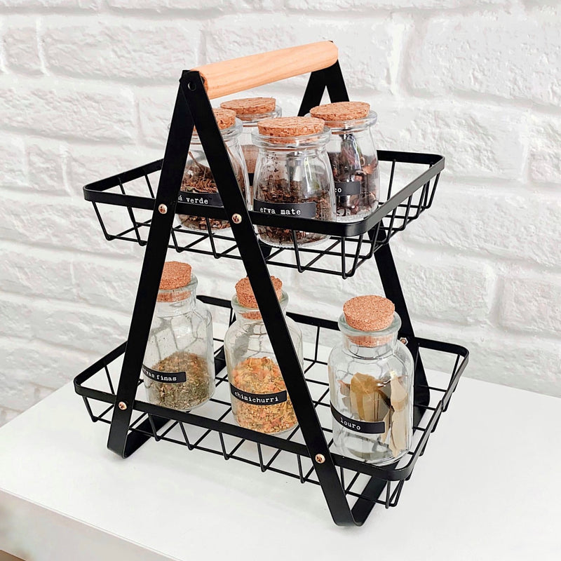 Organizador de frutas de 2 niveles