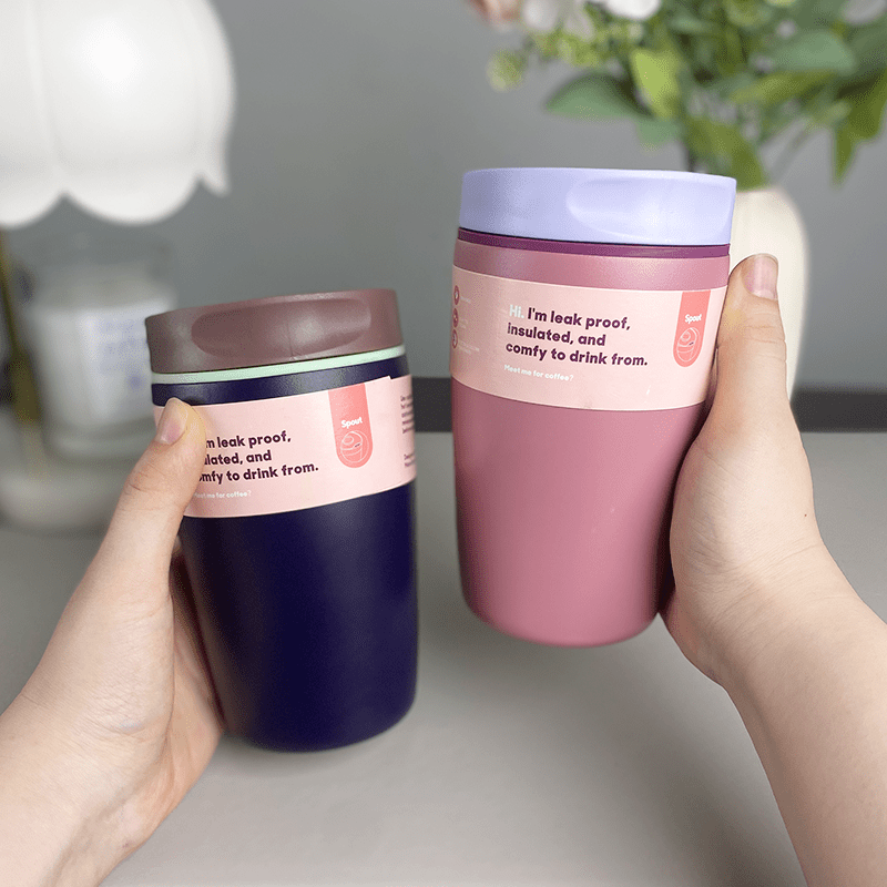Vaso de acero inoxidable con tapa aislada