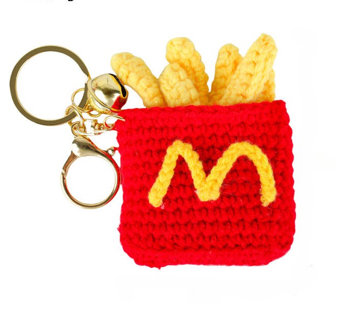 Llavero tejido de papas fritas - Dressygt