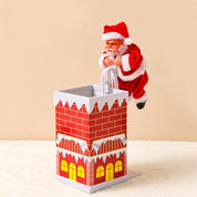Santa escalador en chimenea
