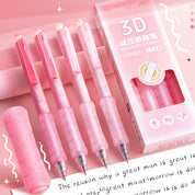 Set de lapiceros 3D con grip de silicona