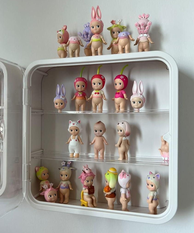 Exhibidor de pared de tres niveles