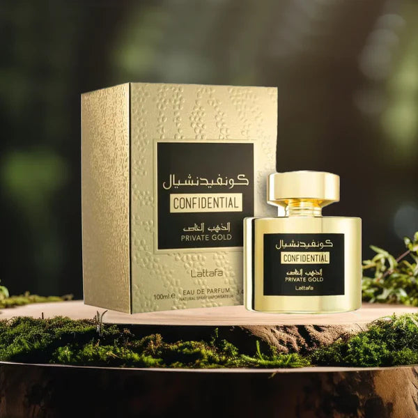 Perfume Confidential Private Gold de Lattafa - Dressygt