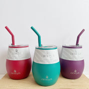 Vaso térmico de acero inoxidable con pajilla 20 oz
