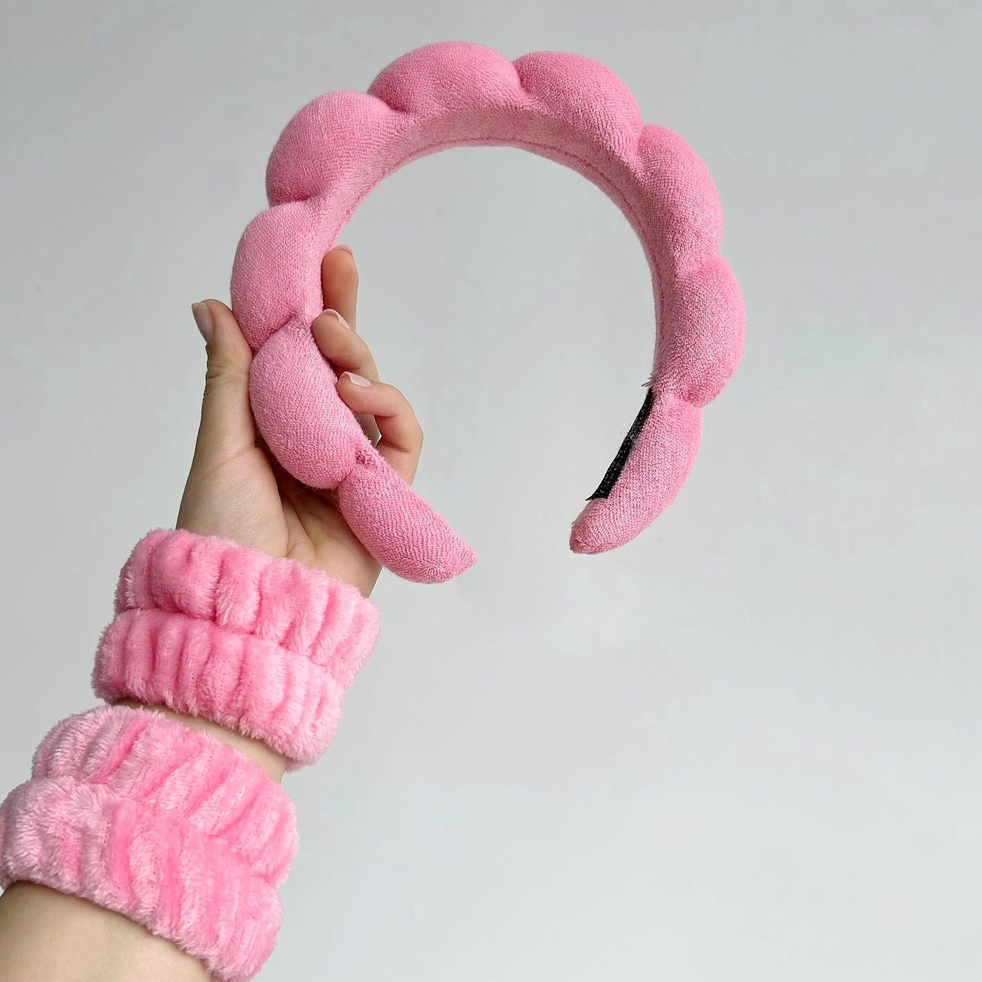 Set de diademas y scrunchies para skin care