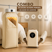 Combo secadora de ropa portátil y secador eléctrico para zapatos