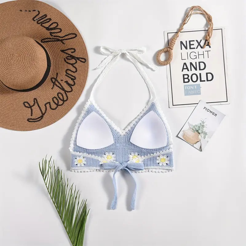 Top tejido con flores - Dressygt