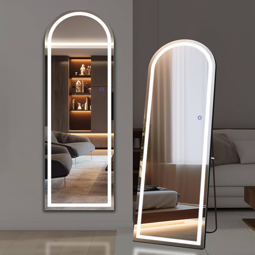 Espejo de cuerpo completo con luz LED