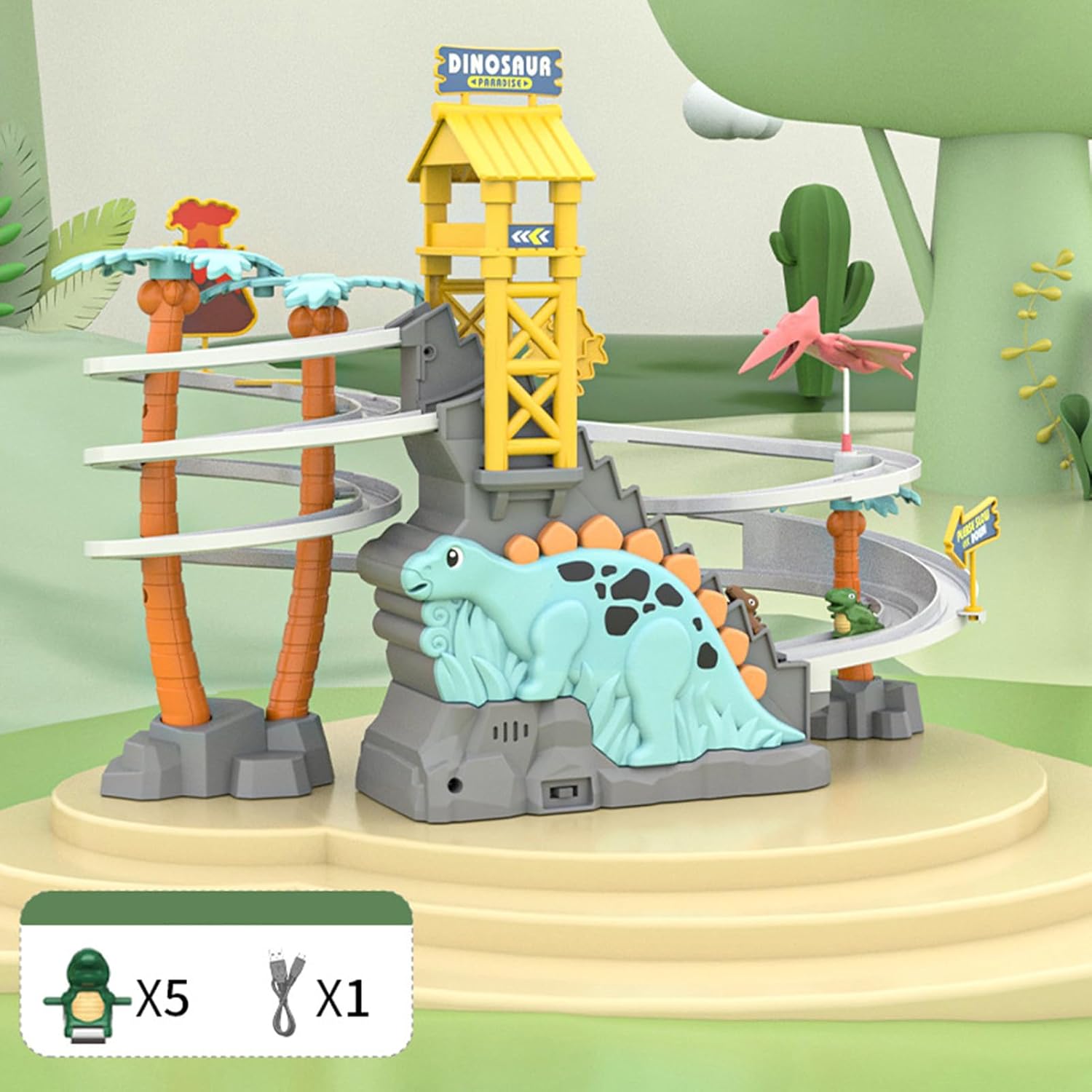 Juguete de dinosaurios con toboganes - Dressygt