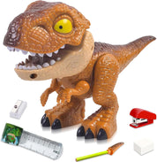 Set de papelería 5 en 1 en forma de dinosaurio