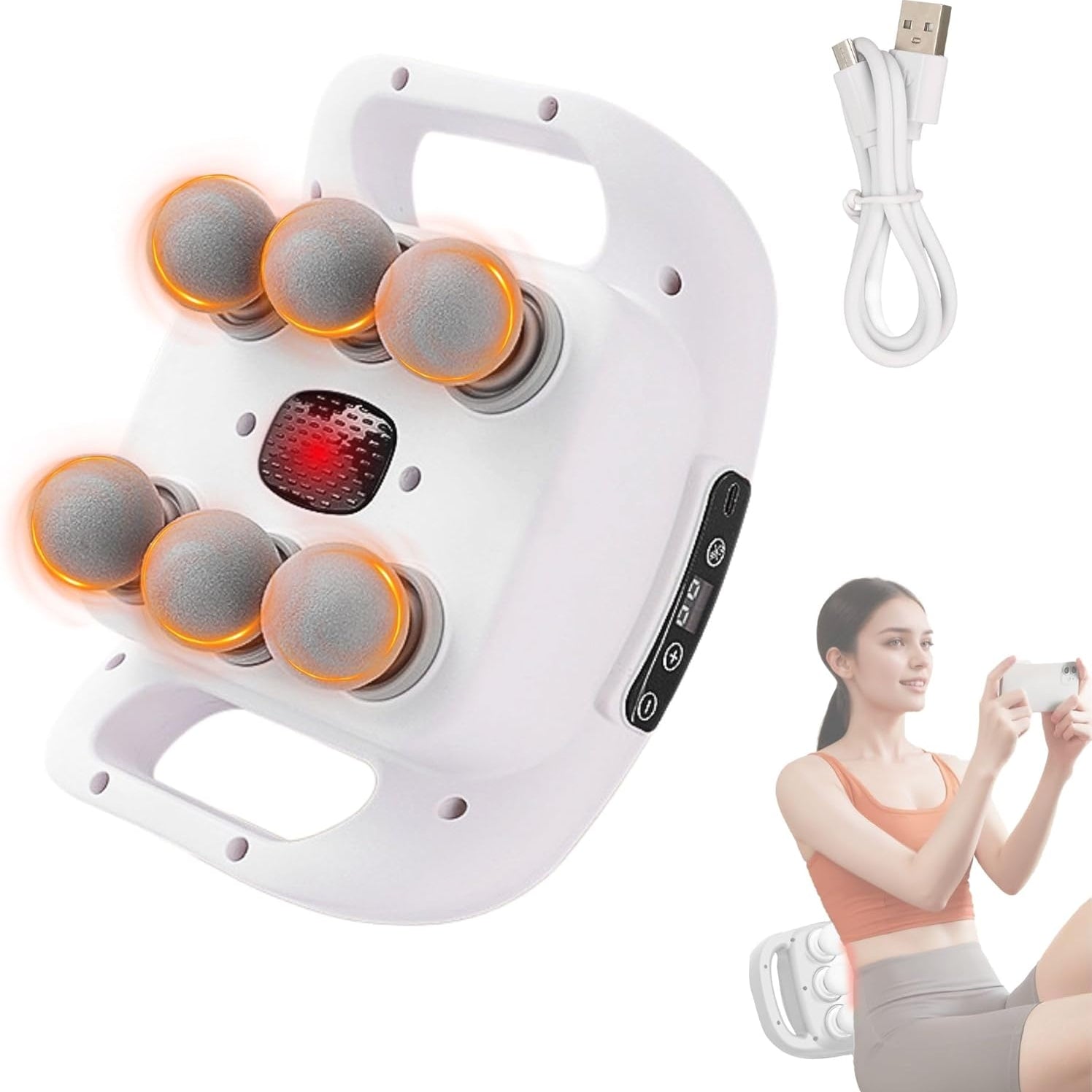 Masajeador corporal multifuncional 6 cabezales