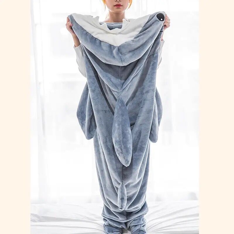 Pijama de tiburón de manga corta para niños