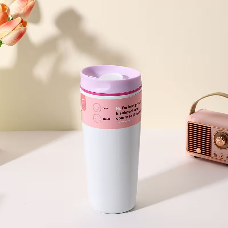 Vaso de acero inoxidable con tapa aislada 20oz