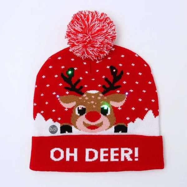 Gorro navideño con luces