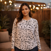 Blusa acanalada manga larga - Dressygt