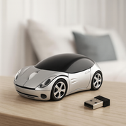 Mouse con diseño de carro inalámbrico