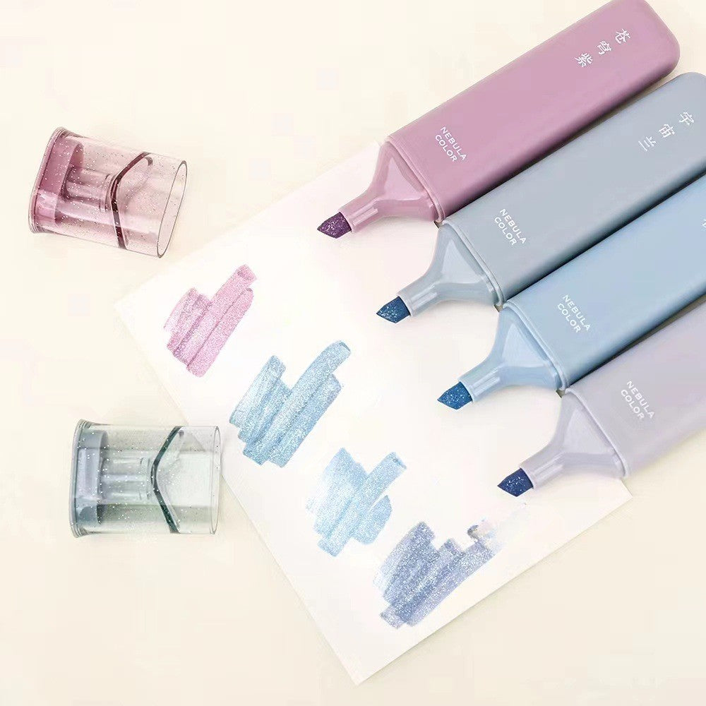 Resaltadores pastel con glitter - Dressygt