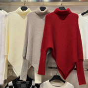 Suéter Tipo Poncho Asimétrico para Mujer