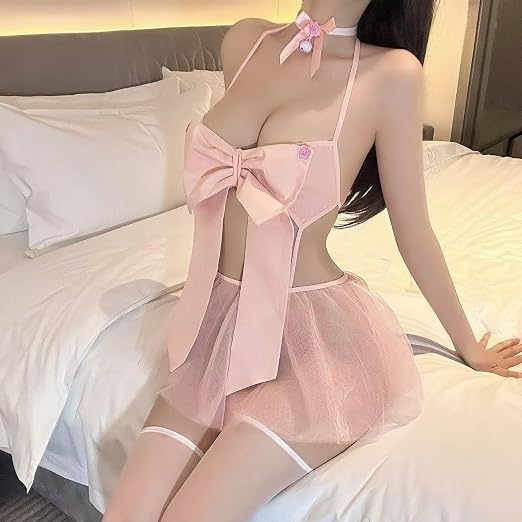 Conjunto de lencería de conejita rosa - Dressygt