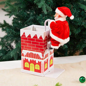 Santa escalador en chimenea