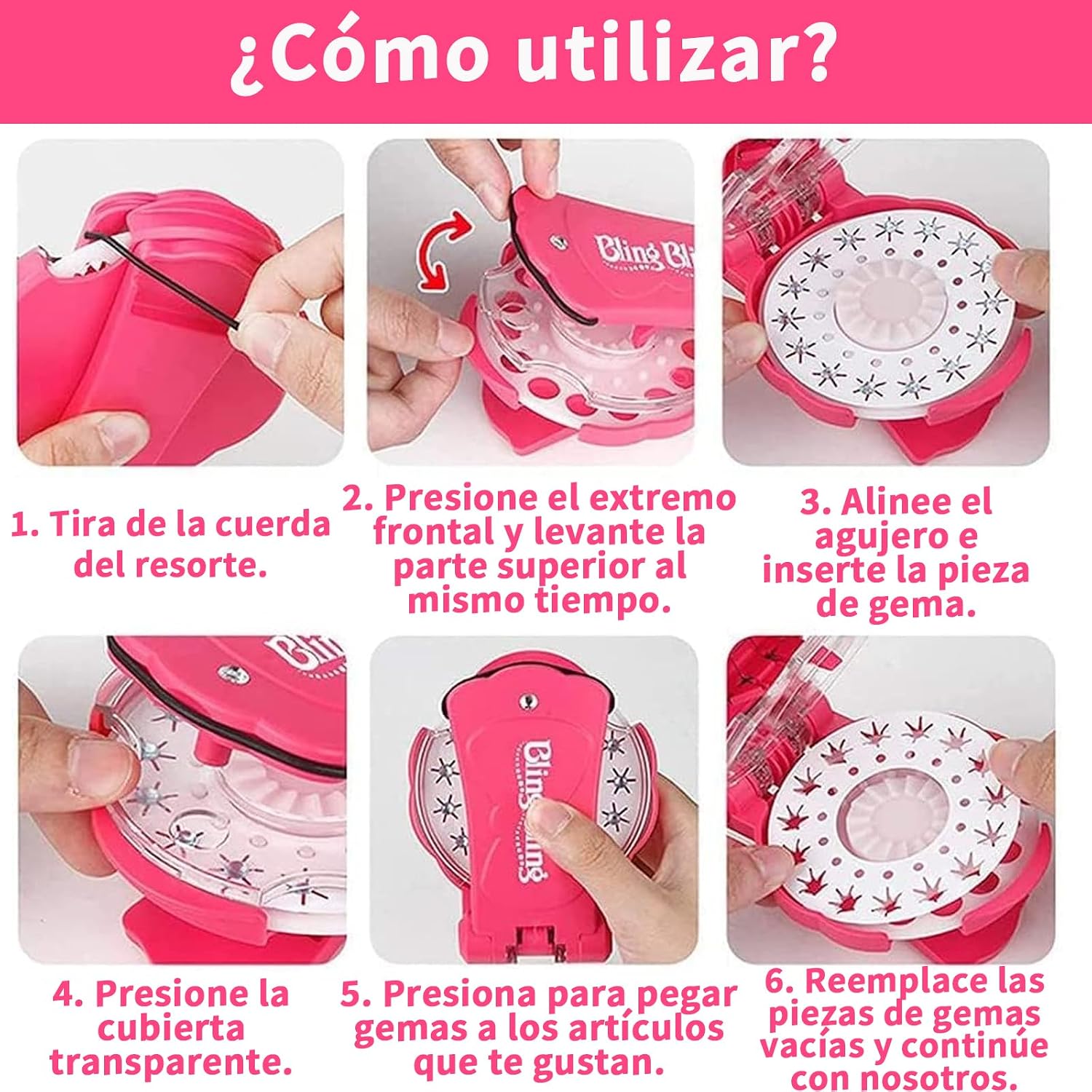 Máquina de brillos para el cabello
