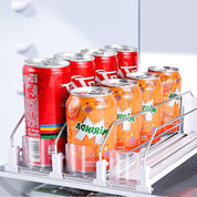 Organizador dispensador triple de bebidas para refrigerador