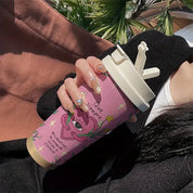 Vaso termico de acero inoxidable con frase motivacional