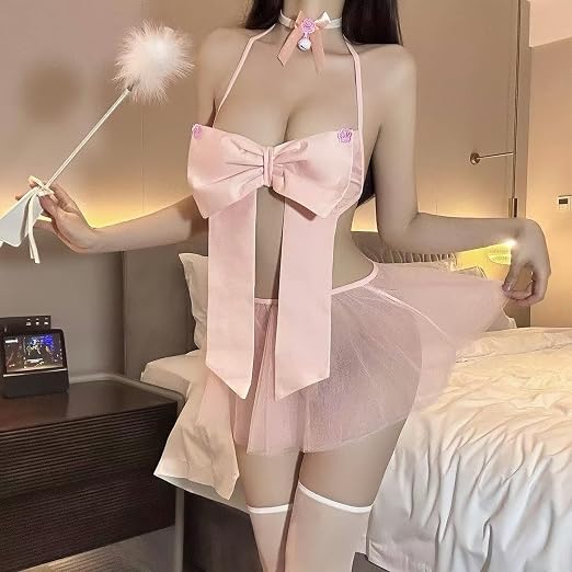Conjunto de lencería de conejita rosa - Dressygt