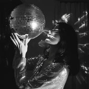 Bola disco plateada decorativa