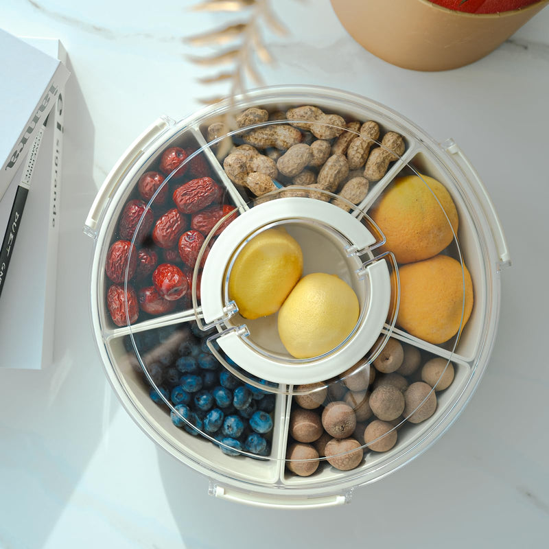 Organizador para alimentos  con divisiones y giratorio