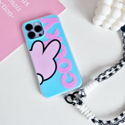 Strap blanco y negro para celular