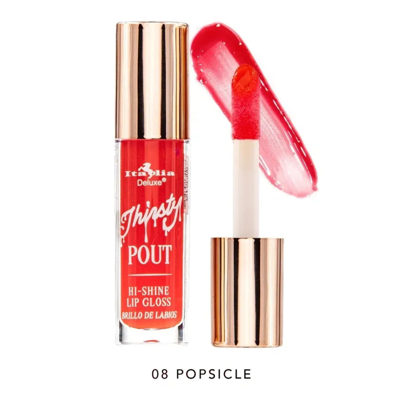 Thirsty Pout Hi-Shine Lip Gloss de Italia Deluxe