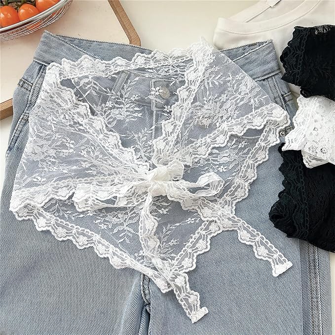 Pañuelo tipo bandana de encaje