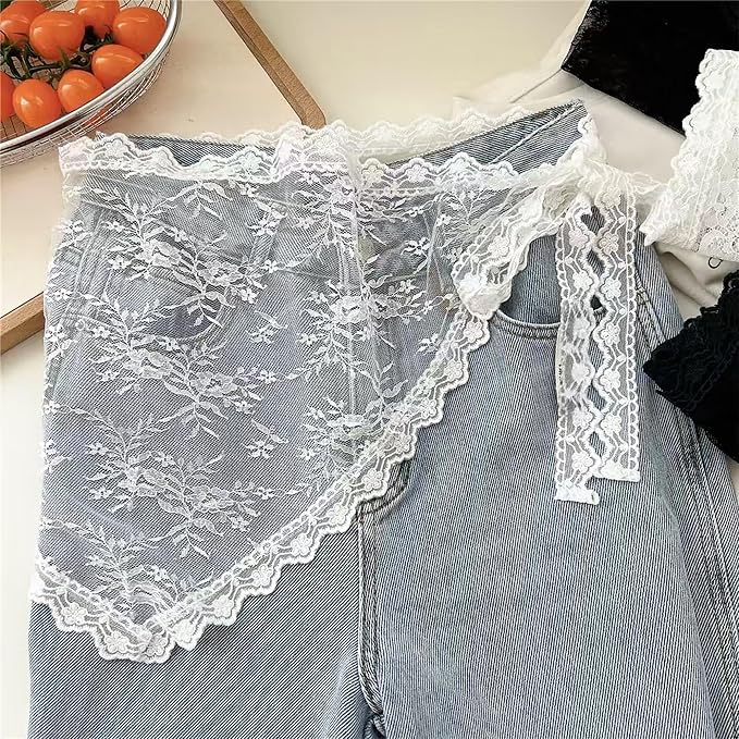 Pañuelo tipo bandana de encaje