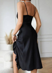 Vestido liso de hombros destapados