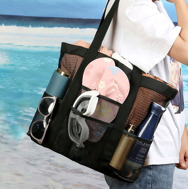 Bolsa de playa semi transparente
