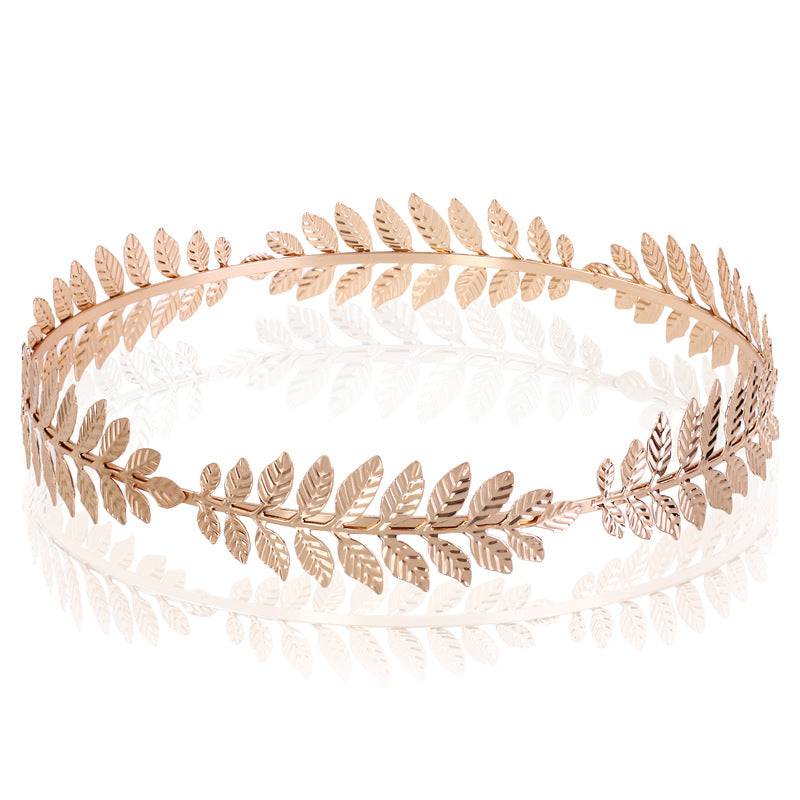 Diadema de hojas gold