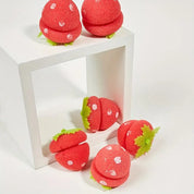 Juego de rizadores sin calor en forma de fresa