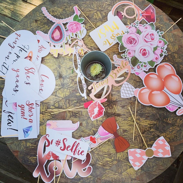 Accesorios para fotos de team bride