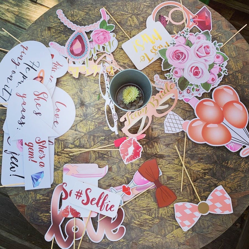Accesorios para fotos de team bride