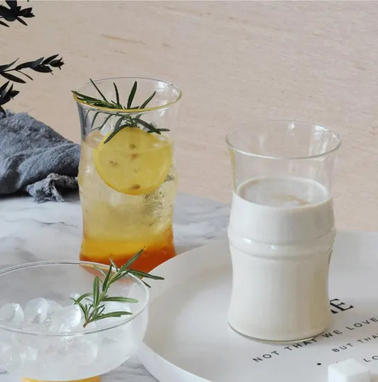 Set de vasos de vidrio con diseño de Bambu