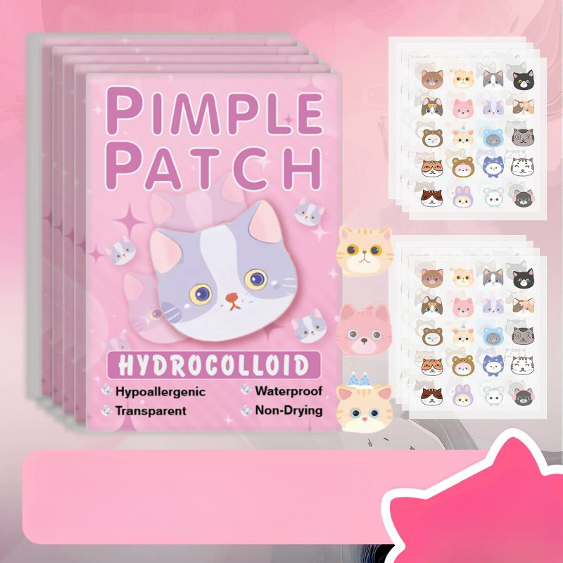 Parches para acné con diseños de gatitos
