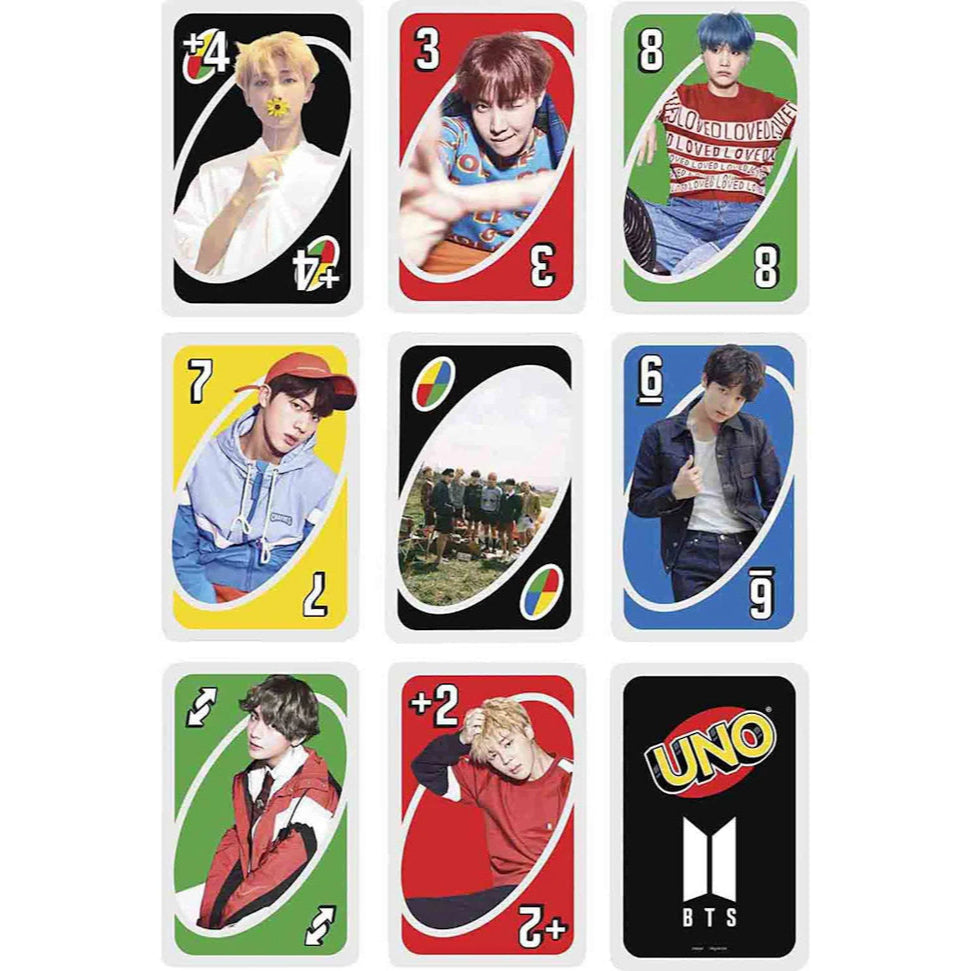 Juego de cartas UNO de BTS