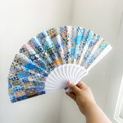 Abanico plegable con estampado de mosaico - Dressygt