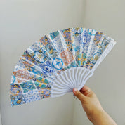 Abanico plegable con estampado de mosaico - Dressygt