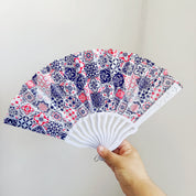 Abanico plegable con estampado de mosaico - Dressygt